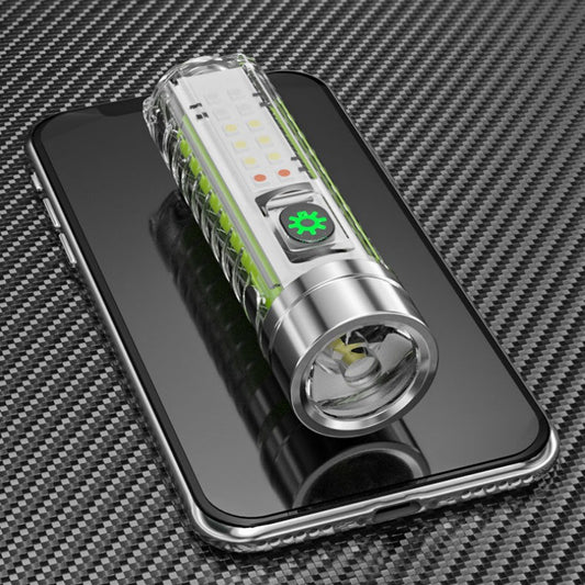 New Mini Flashlight Waterproof Fluorescent Magnetic Keychain Pocket Lamp