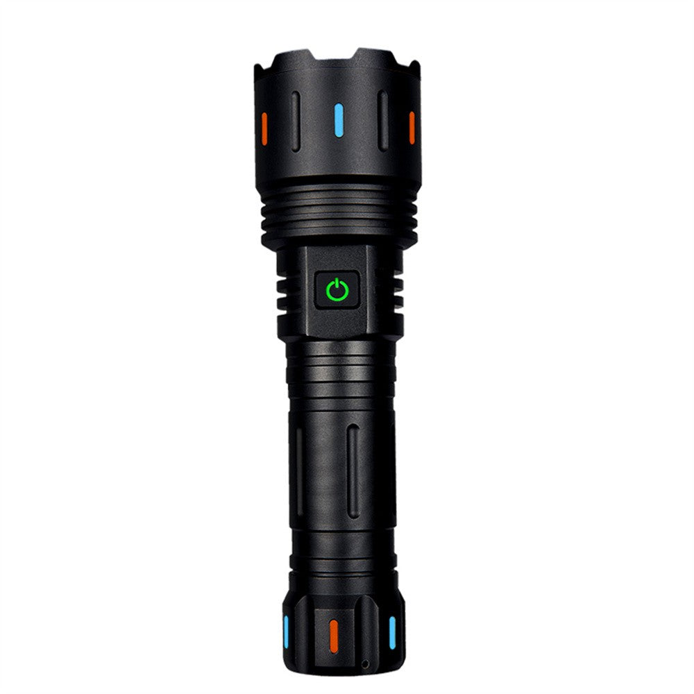 Super Bright Rechargeable Zoom LED Tactical Flashlight 30W Type-C Rechargeable Torch