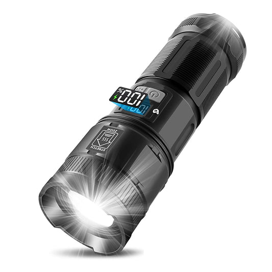 New Rechargeable Flashlights Super Bright LED Flashlights With COB Work Light