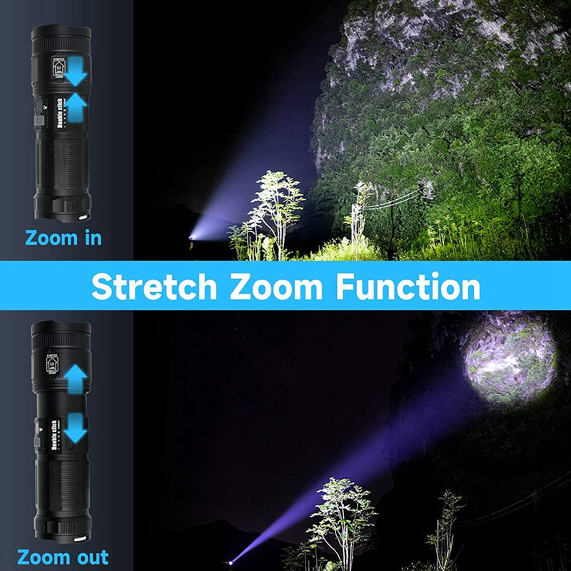 New Rechargeable Flashlights Super Bright LED Flashlights With COB Work Light