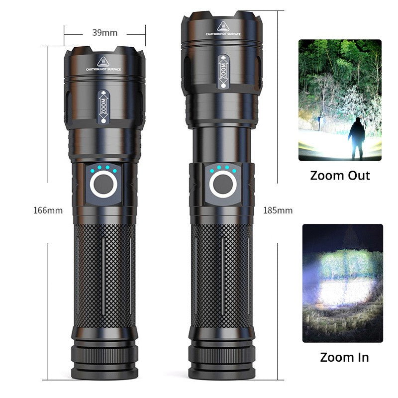 Powerful LED Flashlight Zoomable Tactical Flashlight Portable & Rechargeable