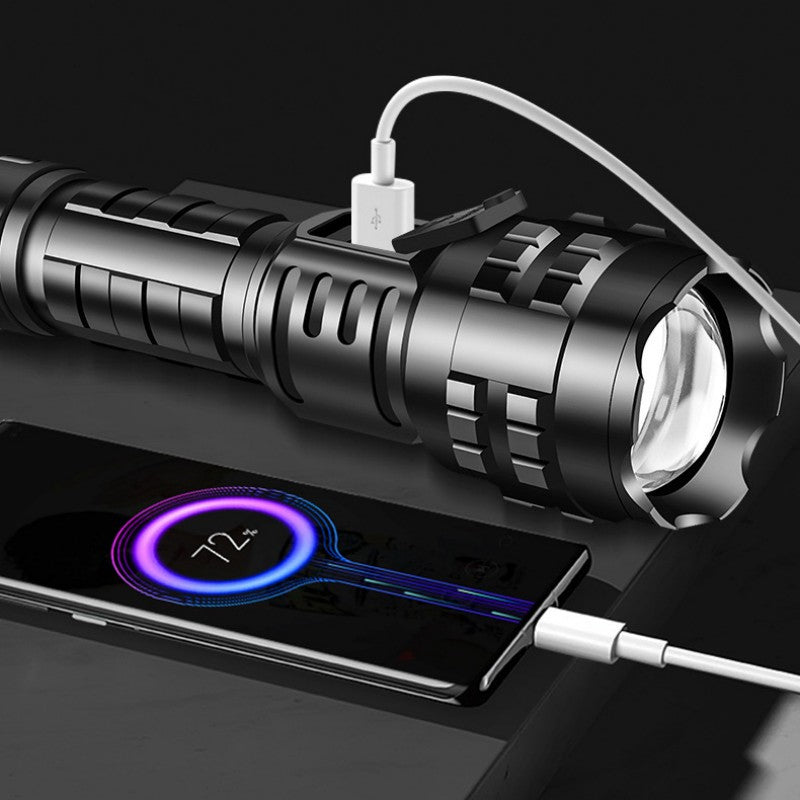 Super Bright High Power Led Flashlights Power Bank Tactical Flash Light Torch with Power Display