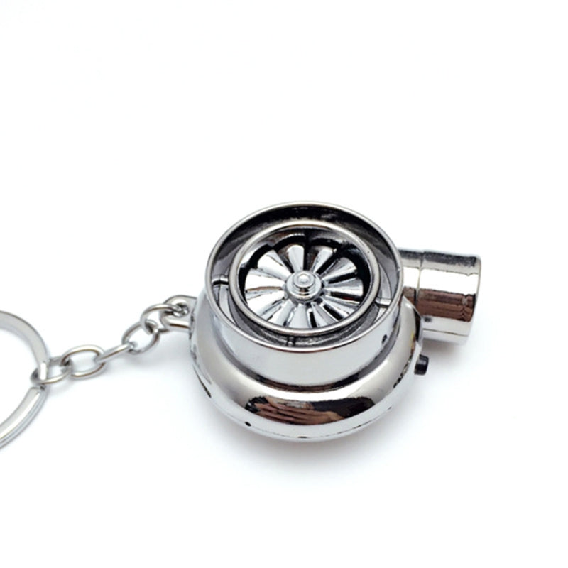 EDC Outdoor Turbine Lighter Turbo Cigarette Lighter USB Charging Keychain Metal Car Keychain Pendant