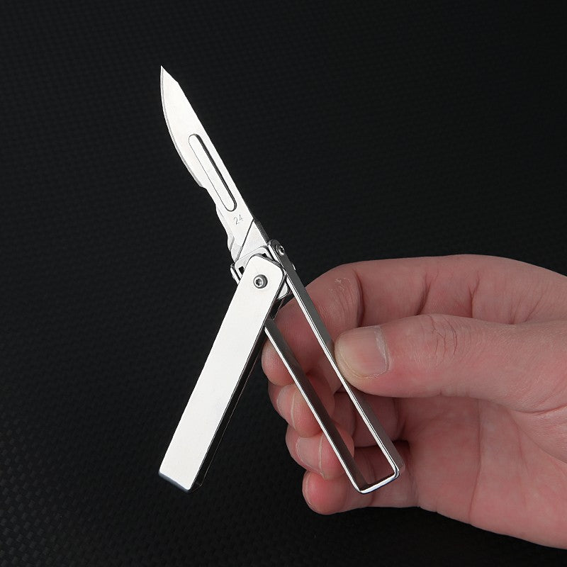 New Multi-function Stainless Steel Utility Knife Wallpaper Scalpel Knife EDC Mini Folding Knife