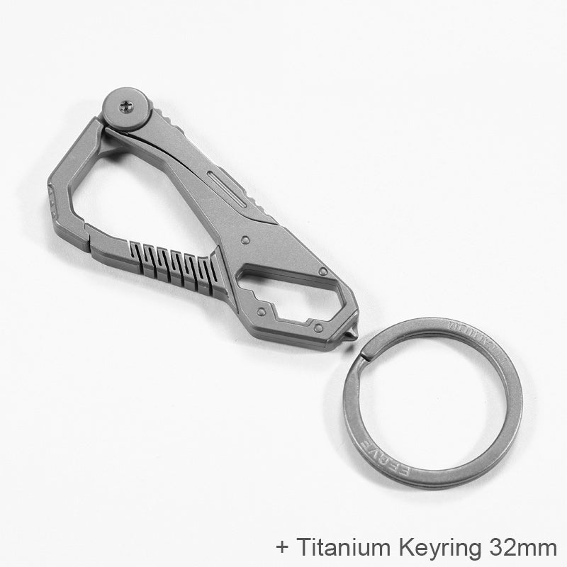 Luxury Titanium Keychain Multifunction Car Key Chain Knife Screwdriver Buckle EDC Key Ring