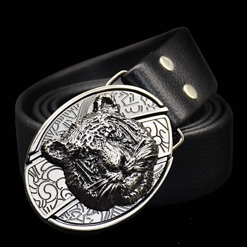 Tactical Self-defense Belt Buckle with Knife Men Leather Belt Hide Self-defense Knife