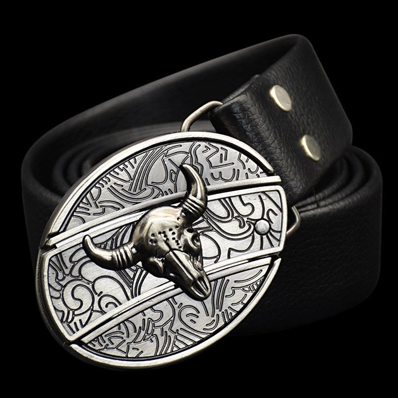 Tactical Self-defense Belt Buckle with Knife Men Leather Belt Hide Self-defense Knife