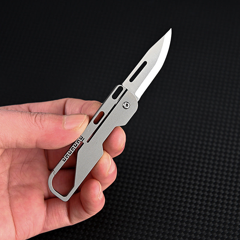 Titanium Alloy Multi-Tool Keychain Outdoor EDC Self-defense Tool Camping Equipment