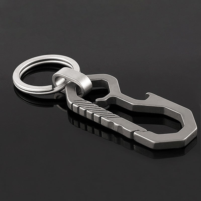 Real Titanium Keychain Luxury Men EDC Lightweight for Car Key Chain Buckle Key Rings