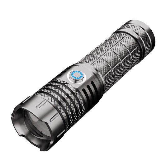 New Rechargeable Tactical Flashlight High Lumens Super Bright Zoom LED Flashlight