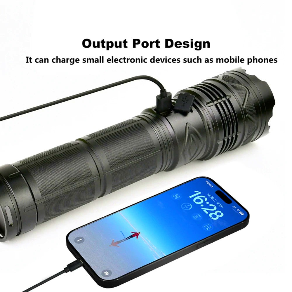 Super Bright Rechargeable Zoom Laser Flashlight High Power 100W GT60 LED Flashlight